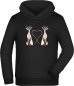 Preview: Hooded Sweatshirt Hoodie Kids - 2 Cats with Heart Tail i115
